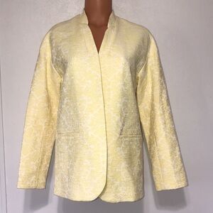 Colorblock Yellow Knit Blazer Size Medium